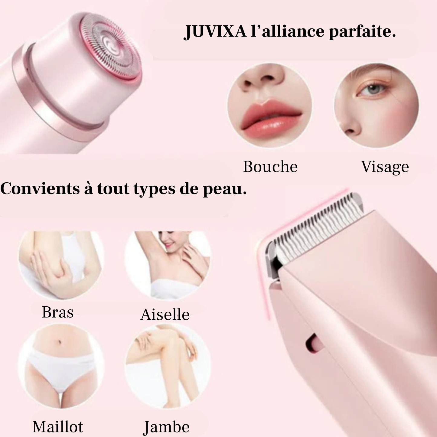 Juvixa - Rasoir Electrique 2en1